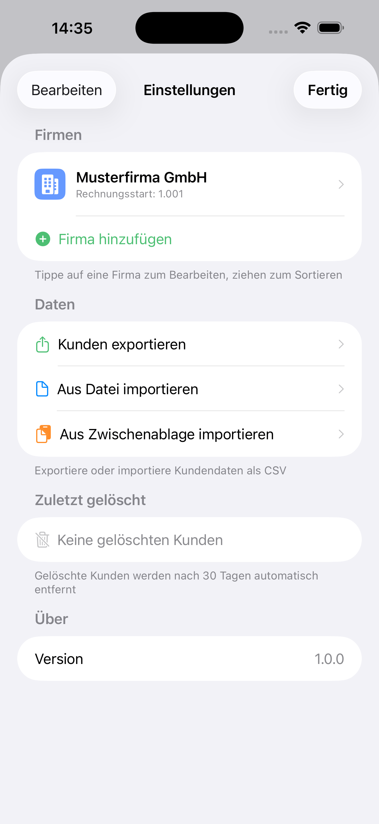 meikManager – Einstellungen