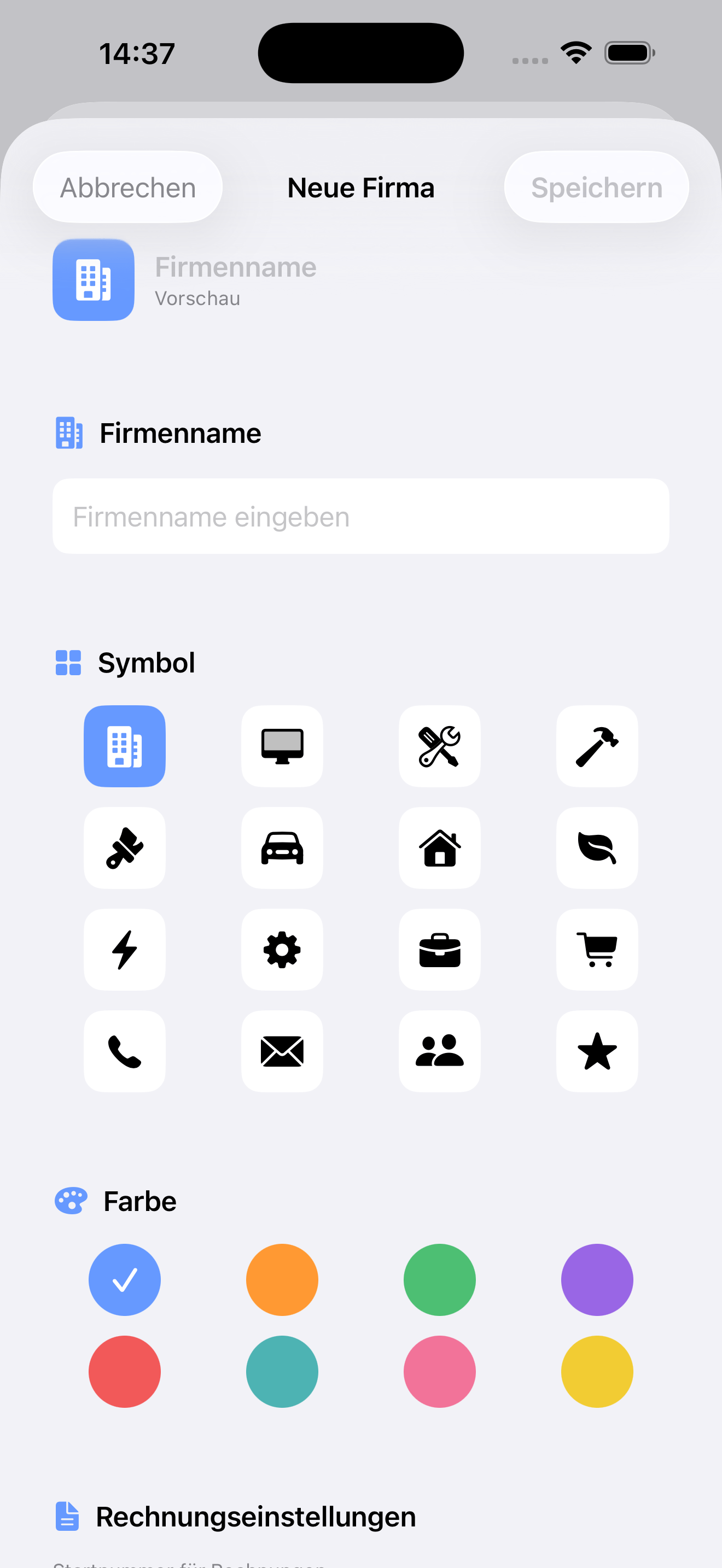meikManager – Firma anlegen