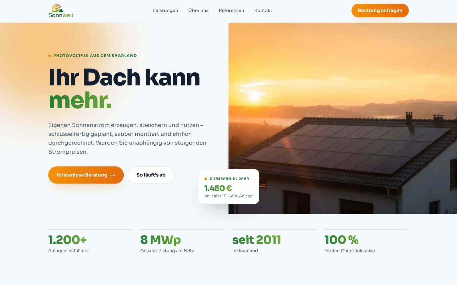 Vorschau der Demo-Website Sonnweit