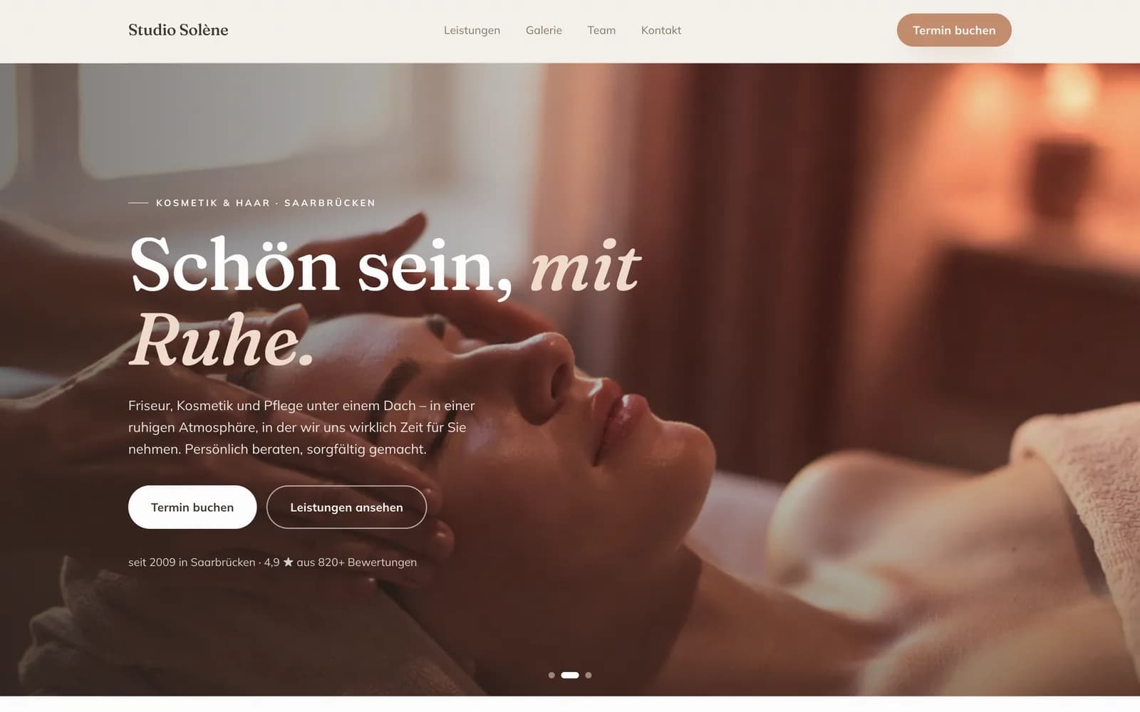 Vorschau der Demo-Website Studio Solène